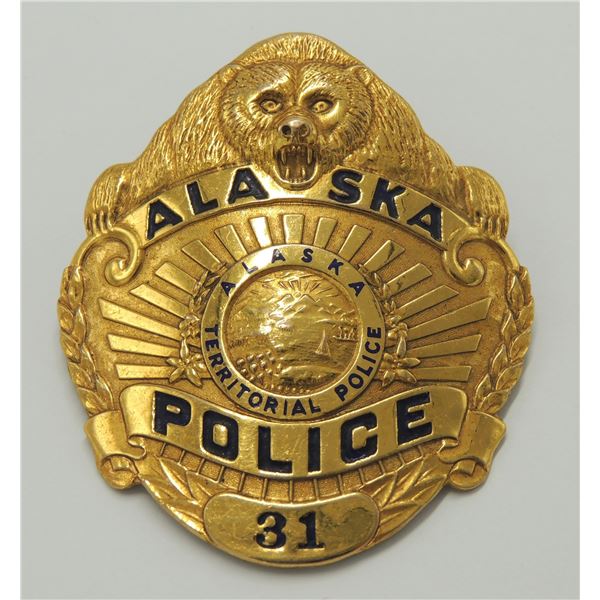 #9 USA Alaska Territorial Police 31 Badge insignia