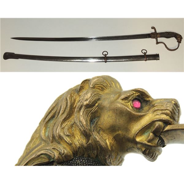 #43 WW1 Imperial German Lion Headed Sword