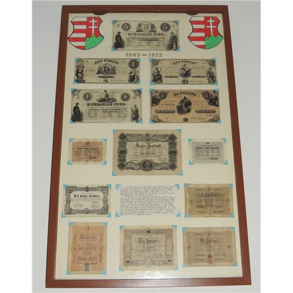 #50  Rare Hungarian 1848 - 1852 Forint Bill Money
