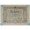 Image 22 : #50  Rare Hungarian 1848 - 1852 Forint Bill Money