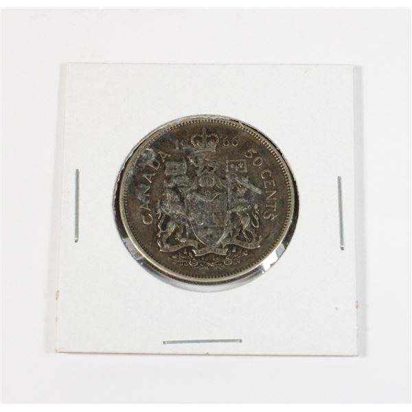 #56 1966 CANADA FIFTY CENTS SILVER COIN
