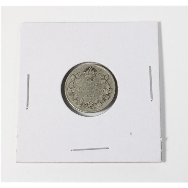 #69 1929 10 CENTS CANADA SILVER COIN KING GEORGE V