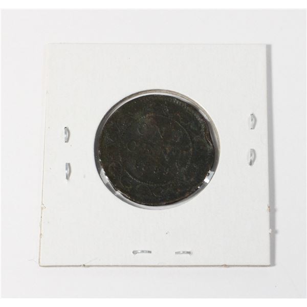 #79 1859 CANADA ONE CENT COIN QUEEN VICTORIA
