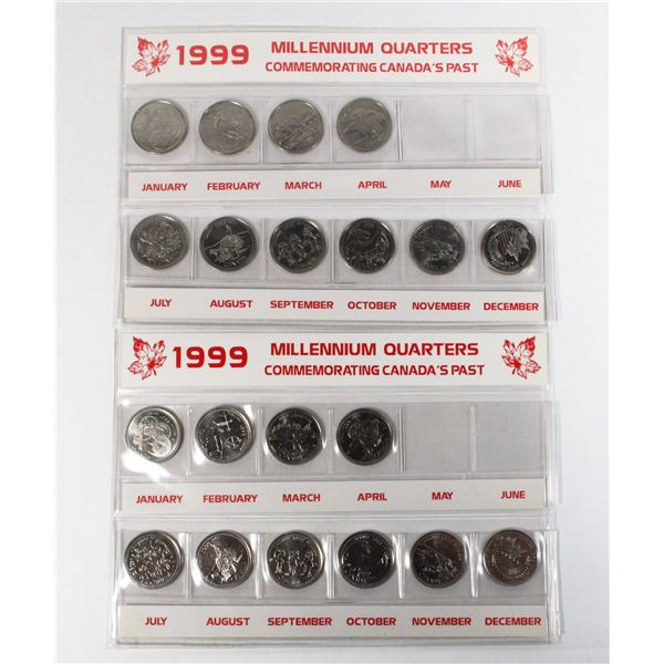 #84 LOT OF 20 1999 CANADIAN MILLENIUM QUARTERS