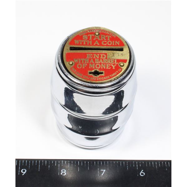 #148 Vintage Barrel of Money Chicago Thrift Bank