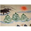Image 4 : #161 Canadian Inuit Tapestry signed Sled Dogs