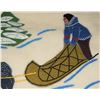 Image 5 : #161 Canadian Inuit Tapestry signed Sled Dogs
