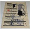 Image 3 : #162 Canadian Inuit Tapestry Artist signed Wolves