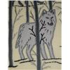 Image 7 : #162 Canadian Inuit Tapestry Artist signed Wolves