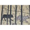 Image 8 : #162 Canadian Inuit Tapestry Artist signed Wolves