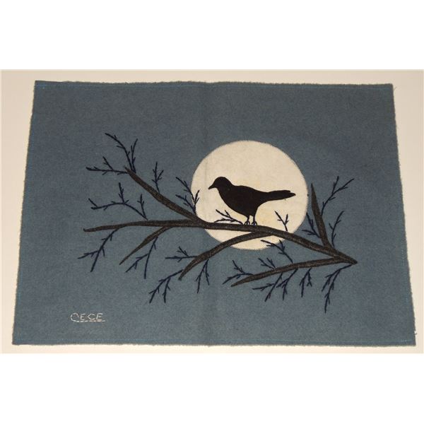 #163 Canadian Inuit Tapestry Artist signed Night