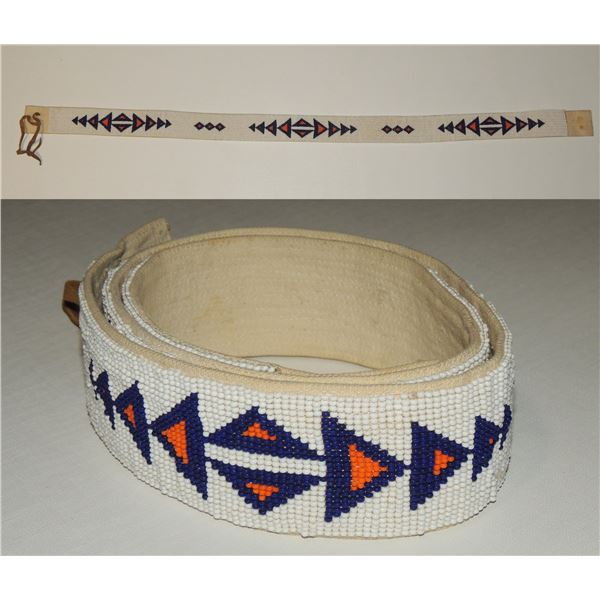 #164 Aboriginal Beaded Hand Stitched Belt