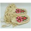 Image 2 : #170 Canadian Beaded Aboriginal Moccasins Floral