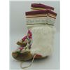 Image 4 : #176 Canada First Nations Fur Boots Floral Design