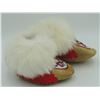Image 2 : #188 First Nations Children's Moccasins w/ Fur