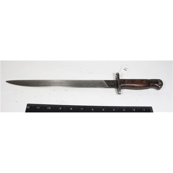 #200 WW2 INDIA PATTERN BAYONET NO.1 ,K II SMLE