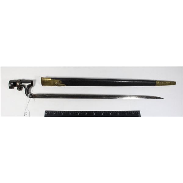 #211 BRITISH 1853 SOCKET BAYONET MARTINI HENRY