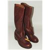 Image 2 : #229 RCMP HIGH BROWN BOOTS 10E CAT'S PAW BRAND