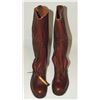 Image 3 : #229 RCMP HIGH BROWN BOOTS 10E CAT'S PAW BRAND