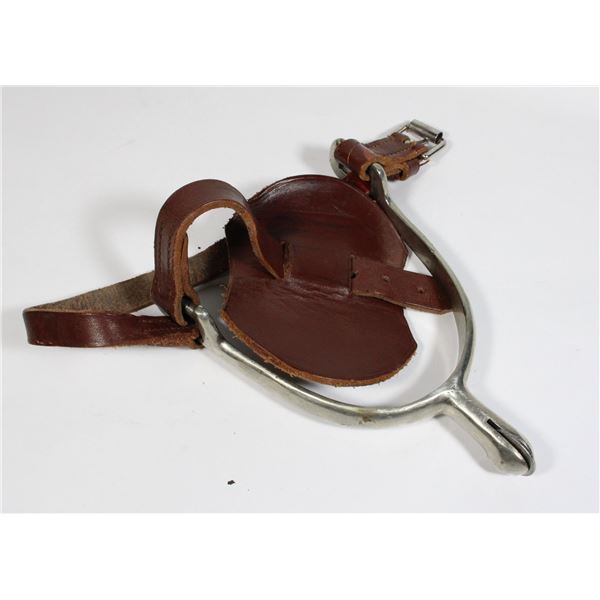 #240 SINGLE RCMP LONG SHANK SPUR NICKEL ENGLAND