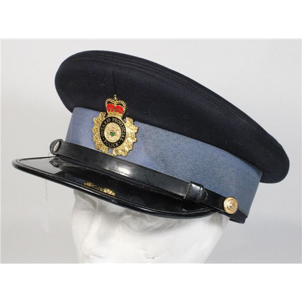 #244 VINTAGE ONTARIO PROVINCIAL POLICE VISOR CAP