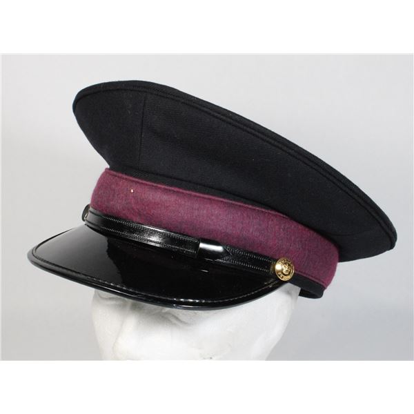#245 CANADIAN POLICE VISOR CAP W/ BUTTONS