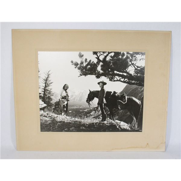 #251 LARGE RCMP MOUNTAIN SCENE B/W PHOTOGRAPH