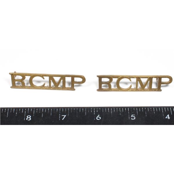 #256 EARLY RCMP SHOULDER TITLES 1930'S 40'S SCULLY