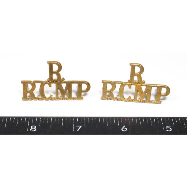 #261 1940'S RCMP RESERVE SHOULDER TITLE PAIR