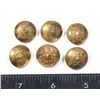 Image 1 : #290  SET 6 RCMP QUEENS CROWN BUTTONS GAUNT