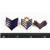 Image 1 : #295 1982 RCMP SET OF THREE METAL CHEVRON INSIGNIA