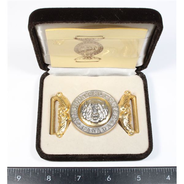 #303 1983 NORTH WEST MOUNTED POLICE BELT CASED