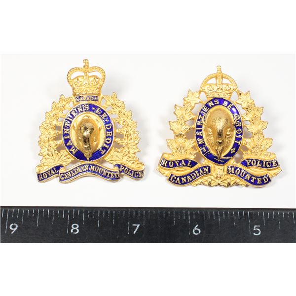 #305 1873-1973 GAUNT NWMP RCMP BADGE SET ENAMEL