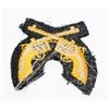 Image 2 : #312 RCMP CROSSED REVOLVERS BADGE YELLOW SILK