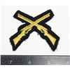 Image 1 : #313 RCMP CROSSED RIFLES BADGE YELLOW SILK