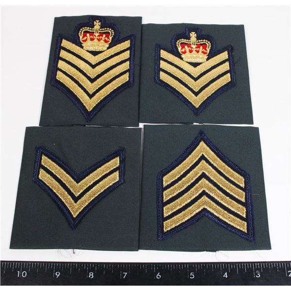 #316 LOT OF 4 RCMP SLIP ON RANK INSIGNIA INC.