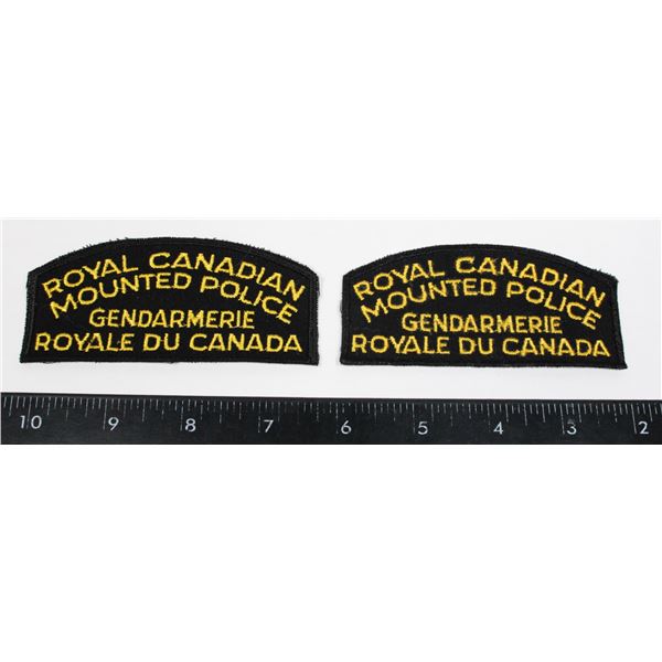 #326 BILINGUAL RCMP UNIFORM PATCH PAIR LOT