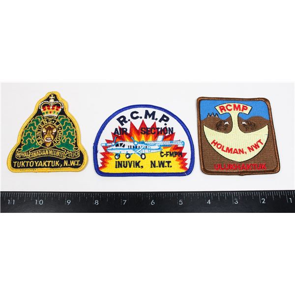 #336 LOT OF 3 RCMP NORTH WEST TERRITORIES PATCHES