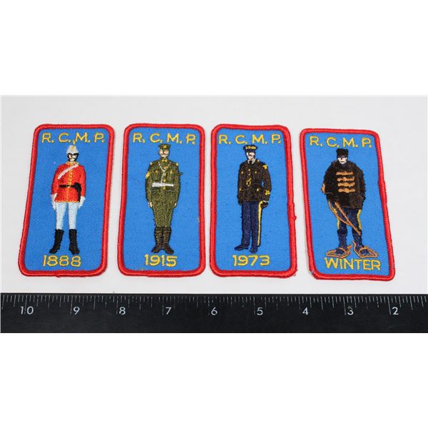 #347 4 RCMP SEW ON PATCH CRESTS UNIFORM HISTORY