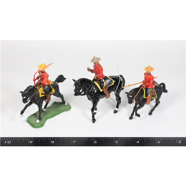 #368 1 METAL 2 PLASTIC RCMP MOUNTIE FIGURES
