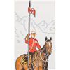 Image 2 : #370 SMALL FRAMED CLOTH MOUNTIE ON HORSEBACK
