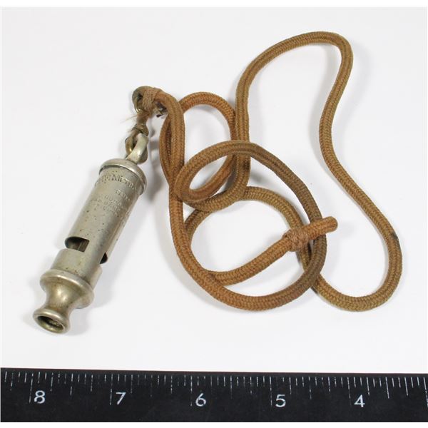 #379 EARLY BRITISH POLICE WHISTLE METROPOLITAN W/