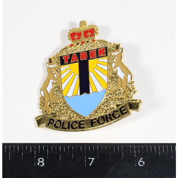#388 TABER POLICE FORCE CAP BADGE ALBERTA CANADA