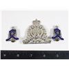 Image 1 : #390 VINTAGE LETHBRIDGE POLICE CAP BADGE + COLLARS