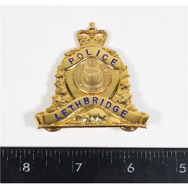 #392 LETHBRIDGE POLICE CAP BADGE VARIATION 1900'S