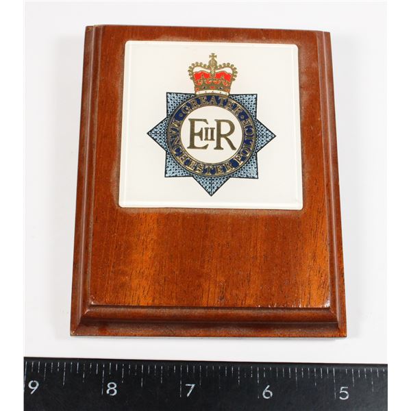#402 GREATER MANCHESTER POLICE SMALL PLAQUE