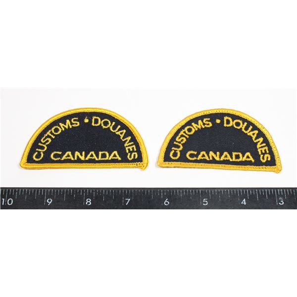 #407 PAIR CANADIAN CUSTOMS BILINGUAL INSIGNIA