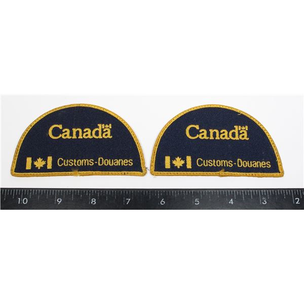 #408 PAIR CANADIAN CUSTOMS BILINGUAL INSIGNIA