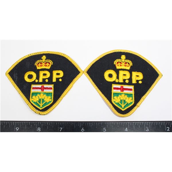 #411 PAIR ONTARIO PROVINCIAL POLICE OPP PATCHES