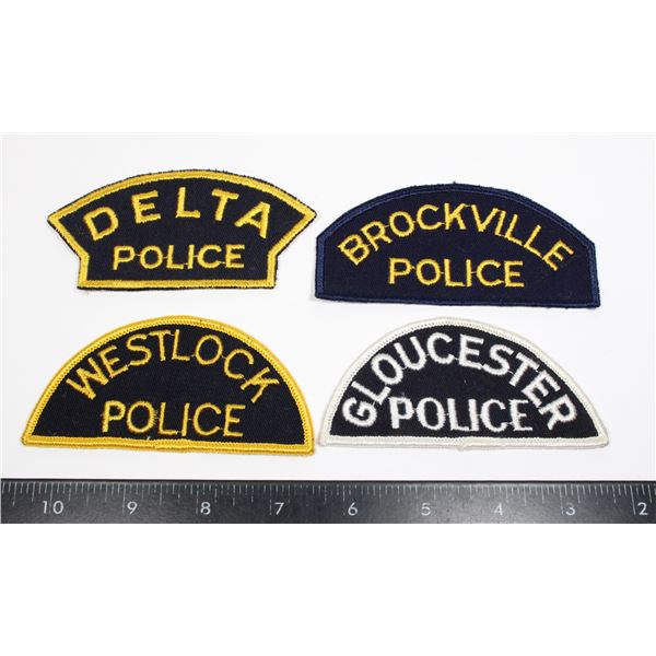 #416 4 CANADIAN POLICE PATCHES DELTA BROCKVILLE
